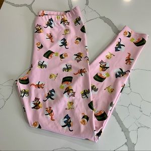 Blackmilk Sushi Cats HWMF Leggings - Size XL